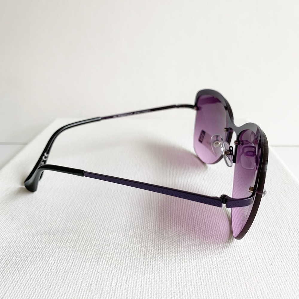 NWT semi rimless purple sunglasses - Picture 2 of 5